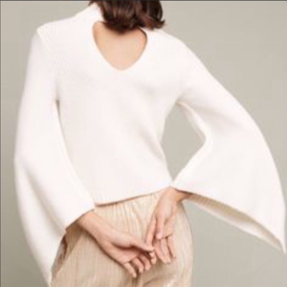 SOLD Anthropologie moth bell sleeve sweater - Picture 4 of 7